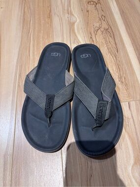 UGG Men’s Black Flip Flops